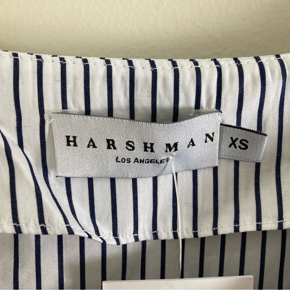 Harshman Marcela Navy Pinstripes Blouse - Picture 4 of 9